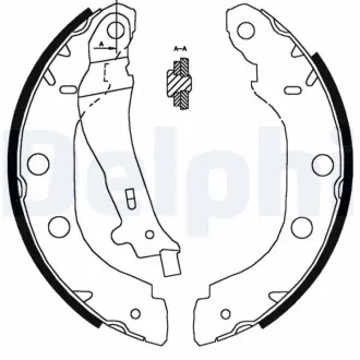 Колодки ручного (стоячого) тормоза delphi LS1828