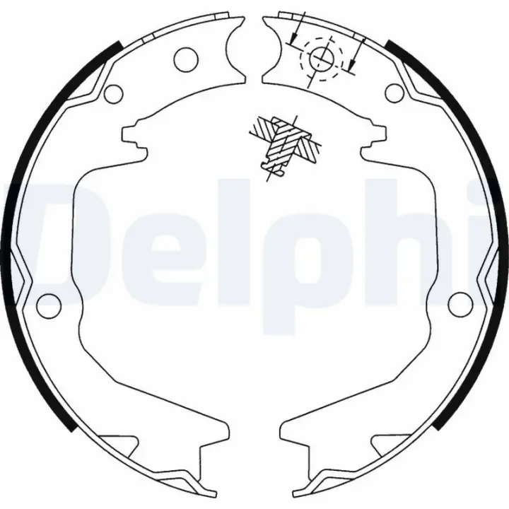 Колодки ручного (стоячого) гальма Delphi LS1913 (фото 1)