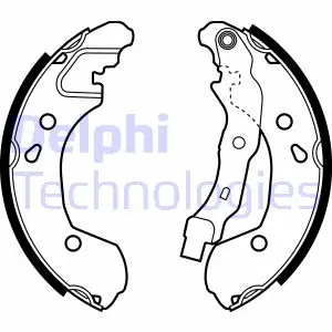 Колодки ручного (стоячого) гальма Delphi LS1965 (фото 1)