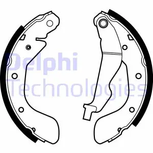 Колодки ручного (стоячого) тормоза delphi LS1969