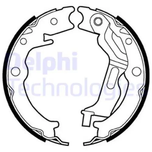 Колодки ручного (стоячого) гальма Delphi LS2025 (фото 1)