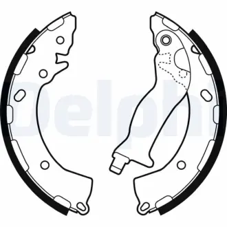 Колодки ручного (стоячого) тормоза delphi LS2087