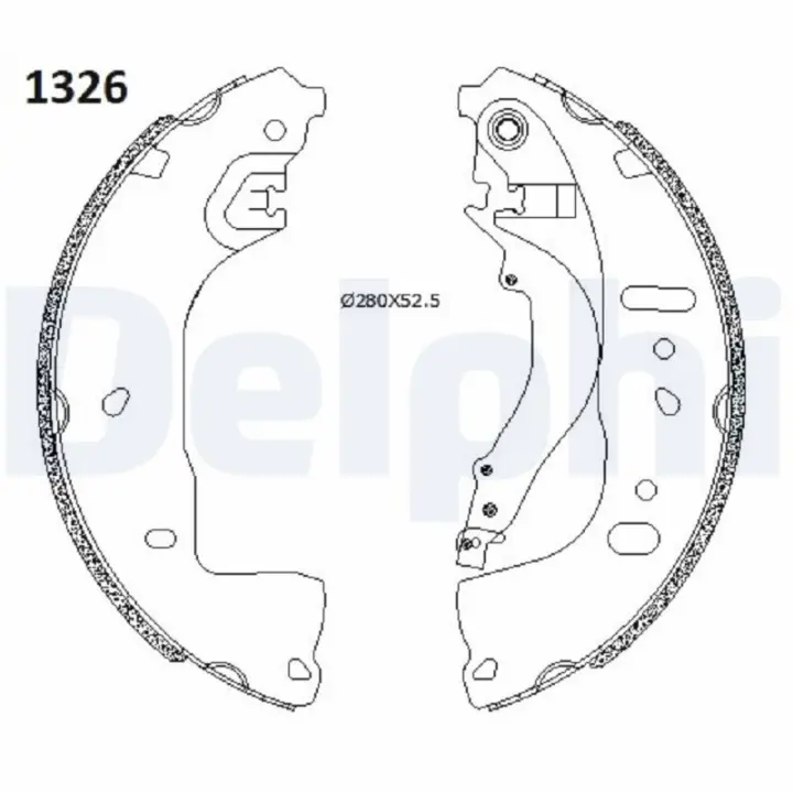Колодки ручного (стоячого) тормоза delphi LS2197