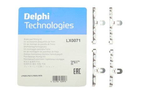 Монтажный комплект тормозных колодок delphi LX0071