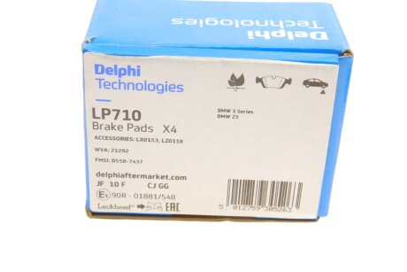 Передние тормозные колодки delphi LP710