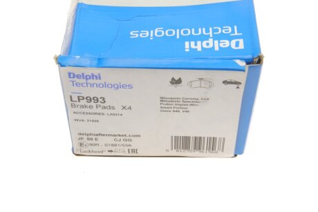 Передние тормозные колодки delphi LP993