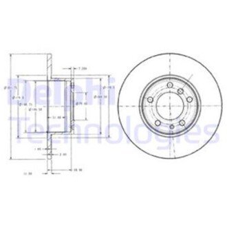 Передний тормозной диск delphi BG2430 на Бмв E34