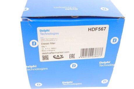 Паливний (топливный) фільтр delphi HDF567