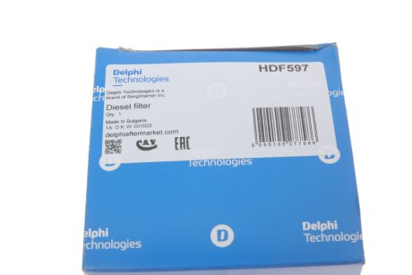 Топливный фильтр delphi HDF597