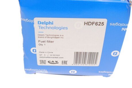 Паливний (топливный) фільтр delphi HDF625
