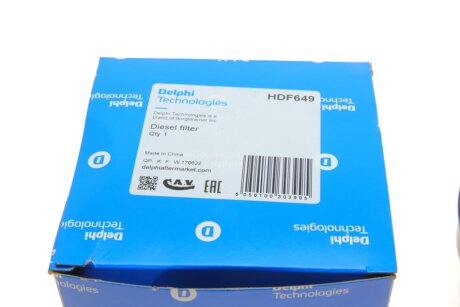 Топливный фильтр delphi HDF649