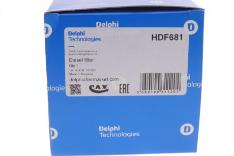 Топливный фильтр delphi HDF681