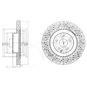 Вентильований гальмівний диск delphi BG9057