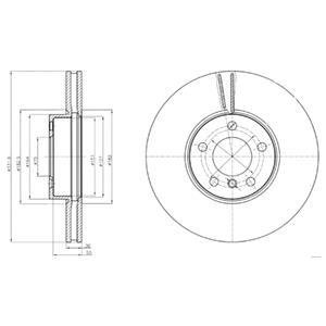 Вентилируемый тормозной диск delphi BG9061