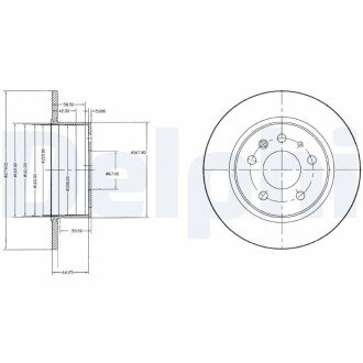 Тормозной диск delphi BG2240