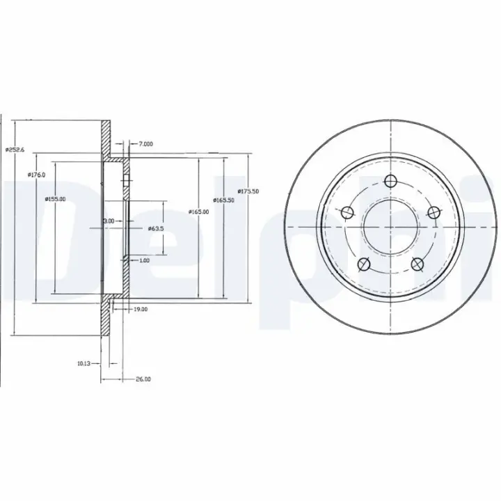 Тормозной диск delphi BG2332
