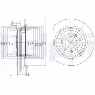 Тормозной диск delphi BG2431