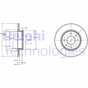 Тормозной диск delphi BG2466