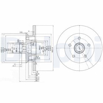 Тормозной диск delphi BG2468