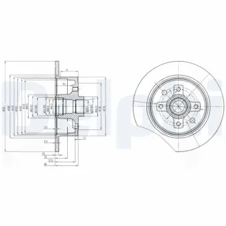 Тормозной диск delphi BG2571