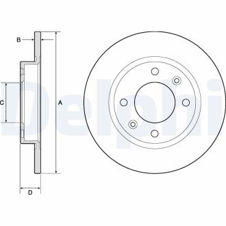 Тормозной диск delphi BG2572 на Пежо 405