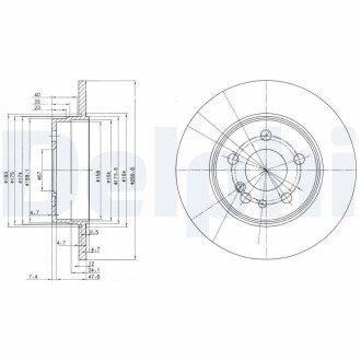 Гальмівний диск delphi BG2738