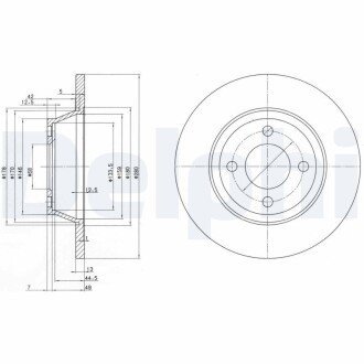 Гальмівний диск delphi BG2783 на Ауди 80 б4