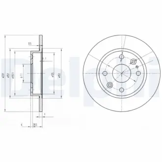 Тормозной диск delphi BG2803