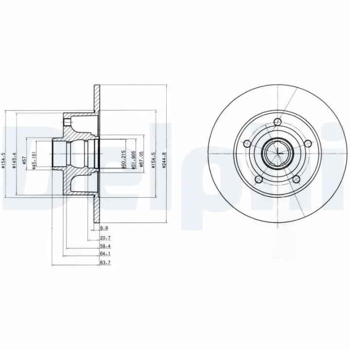 Тормозной диск delphi BG3030C