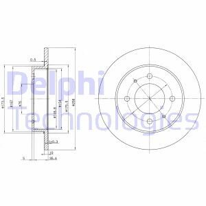 Гальмівний диск delphi BG3070