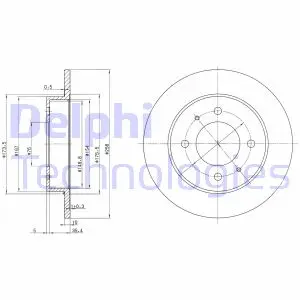 Тормозной диск delphi BG3070