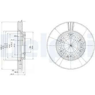 Вентилируемый тормозной диск delphi BG3193