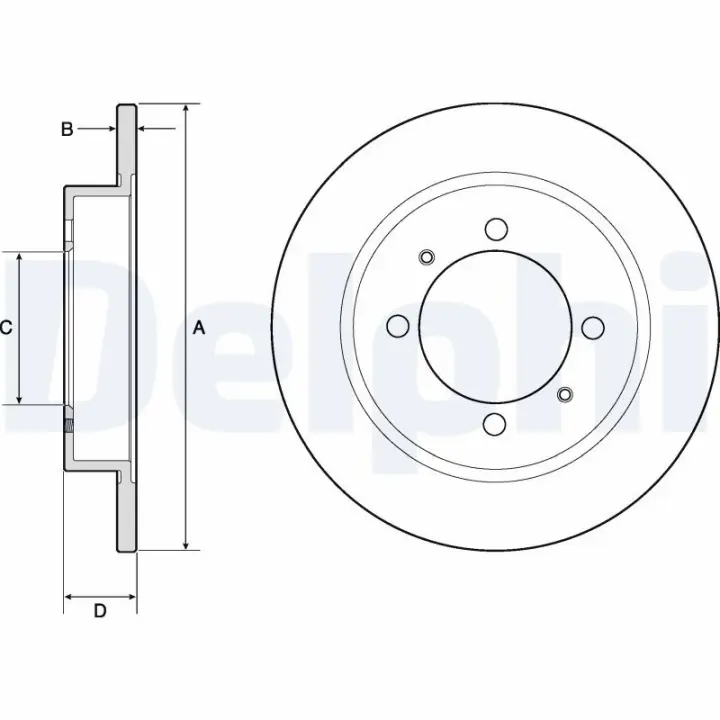 Тормозной диск delphi BG3203C