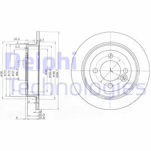 Тормозной диск delphi BG3662C