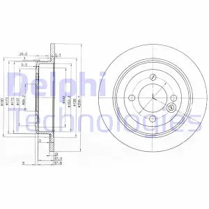 Тормозной диск delphi BG3662C