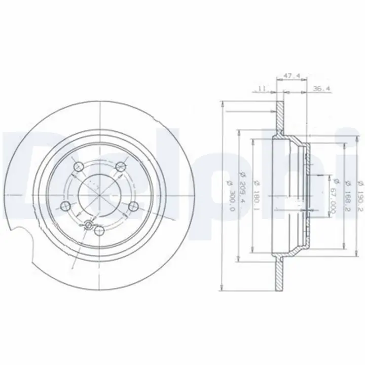 Гальмівний диск Delphi BG3725 (фото 1)