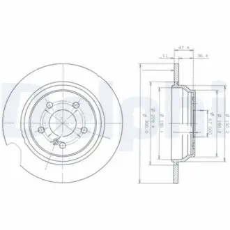 Тормозной диск delphi BG3725