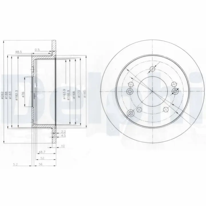 Тормозной диск delphi BG3799