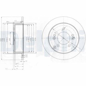 Тормозной диск delphi BG3799 на Hyundai Элантра hd