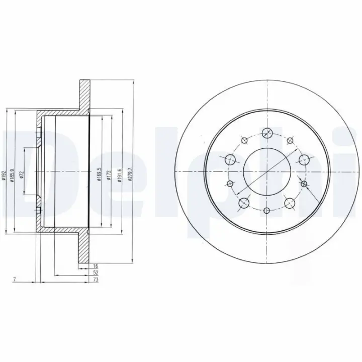 Тормозной диск delphi BG4061