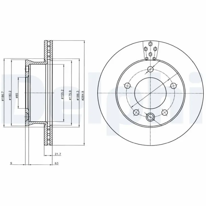 Тормозной диск delphi BG4067