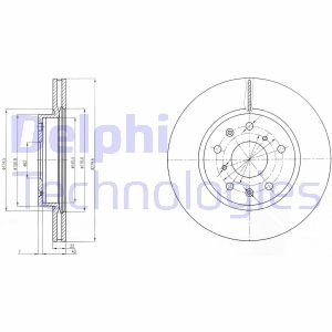 Вентильований гальмівний диск delphi BG4093C