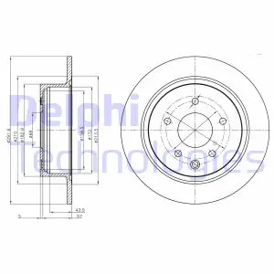 Тормозной диск delphi BG4108C