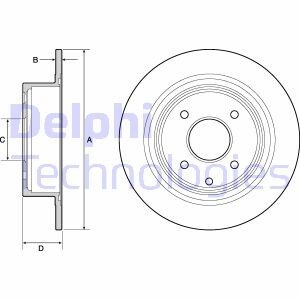 Тормозной диск delphi BG4666C