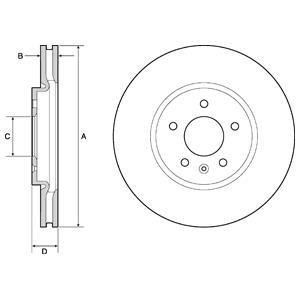 Тормозной диск delphi BG4672C