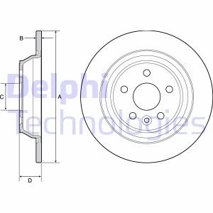 Тормозной диск delphi BG4804C на Форд Галакси