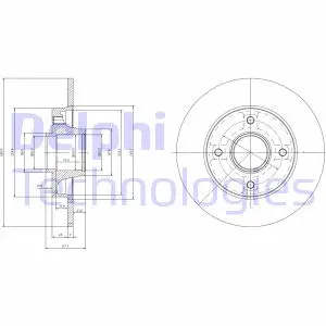 Тормозной диск delphi BG9022RSC
