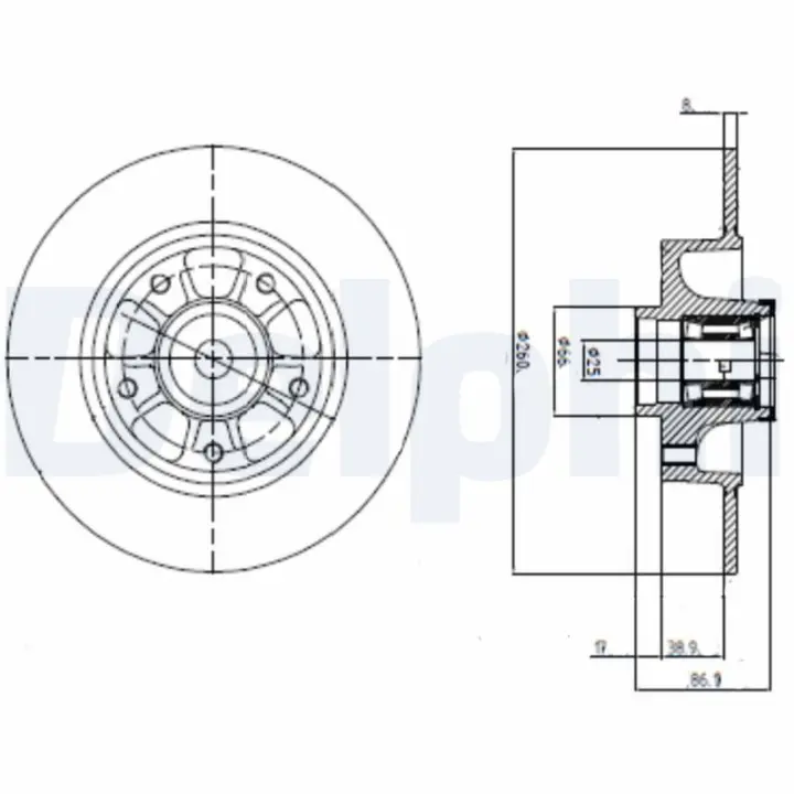 Тормозной диск delphi BG9112RSC