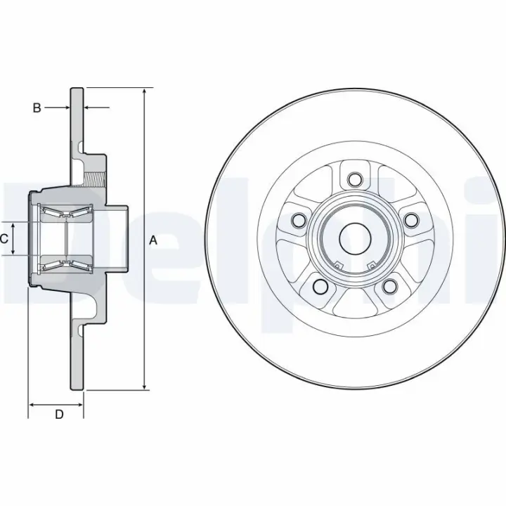 Тормозной диск delphi BG9113RS