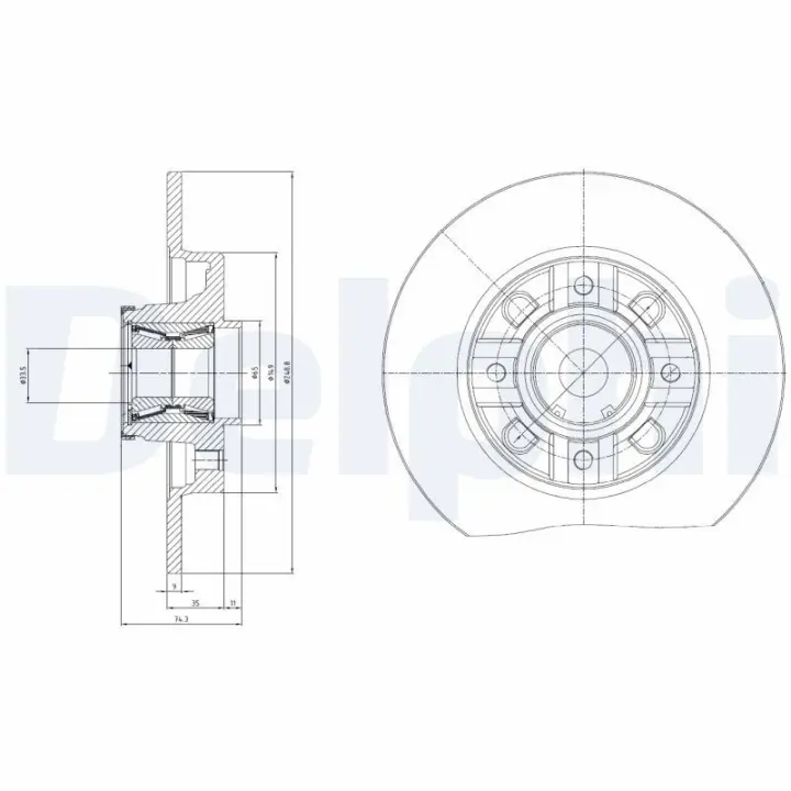 Гальмівний диск Delphi BG9116RSC (фото 1)